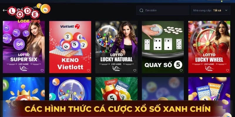 Điểm qua các hình thức cá cược xổ số xanh chín có tại Zo88